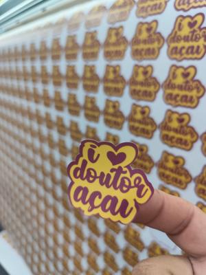 3.000 Adesivos Vinil 3x3 cm      Vai no Freezer e à prova dágua!