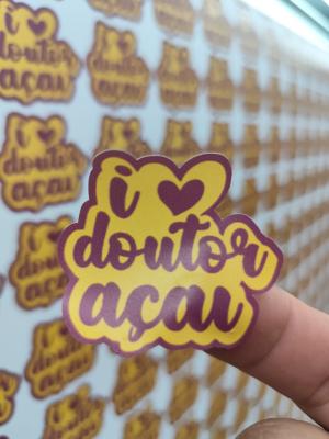 500 Adesivos Vinil 4x4 cm      Vai no Freezer e à prova dágua!