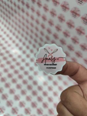 1.000 Adesivos Vinil 3x3 cm      Vai no Freezer e à prova dágua!