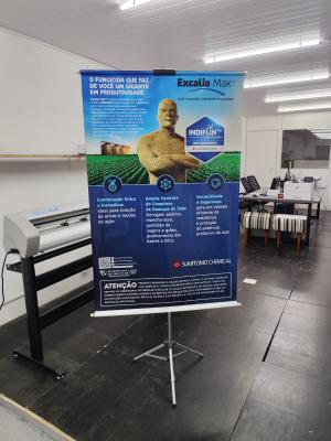 Banner 60x40cm Lona 280g 60x40 cm Colorido Brilho Madeira e cordinha 