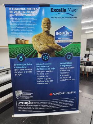 Banner 80x120cm Lona 280g 80x120 cm Colorido Brilho Madeira e cordinha 