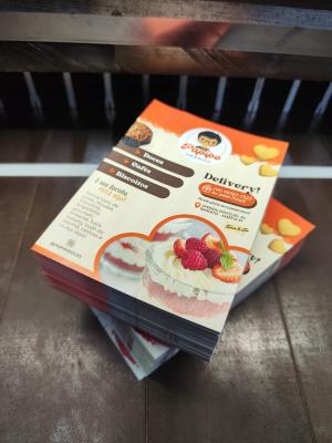 Panfletos/Flyers 10x14cm Papel Couche 90g  Colorido Frente -   - Escolha a quantidade: